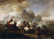Pieter Wouwerman Skirmish of Horsemen between Orientals and Imperials oil painting on canvas